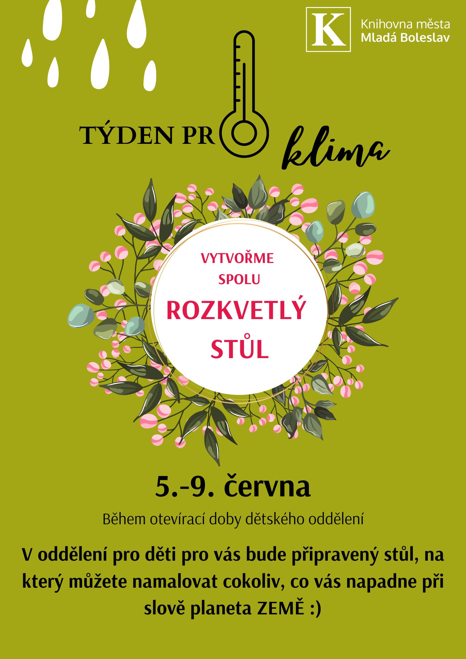 Rozkvetlý stůl